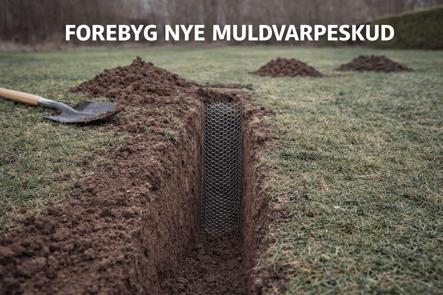 Forebyggelse af nye muldvarpeskud med indsats og vedligehold