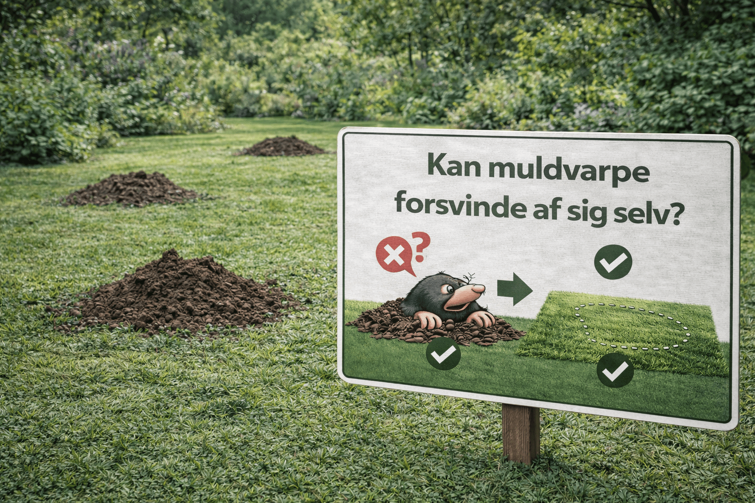 Kan muldvarpe forsvinde af sig selv