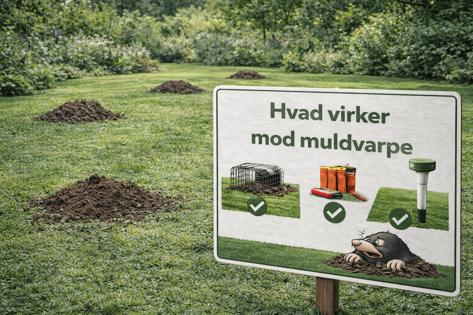 Hvad virker imod muldvarpe – fælder og målrettet indsats i aktive gange