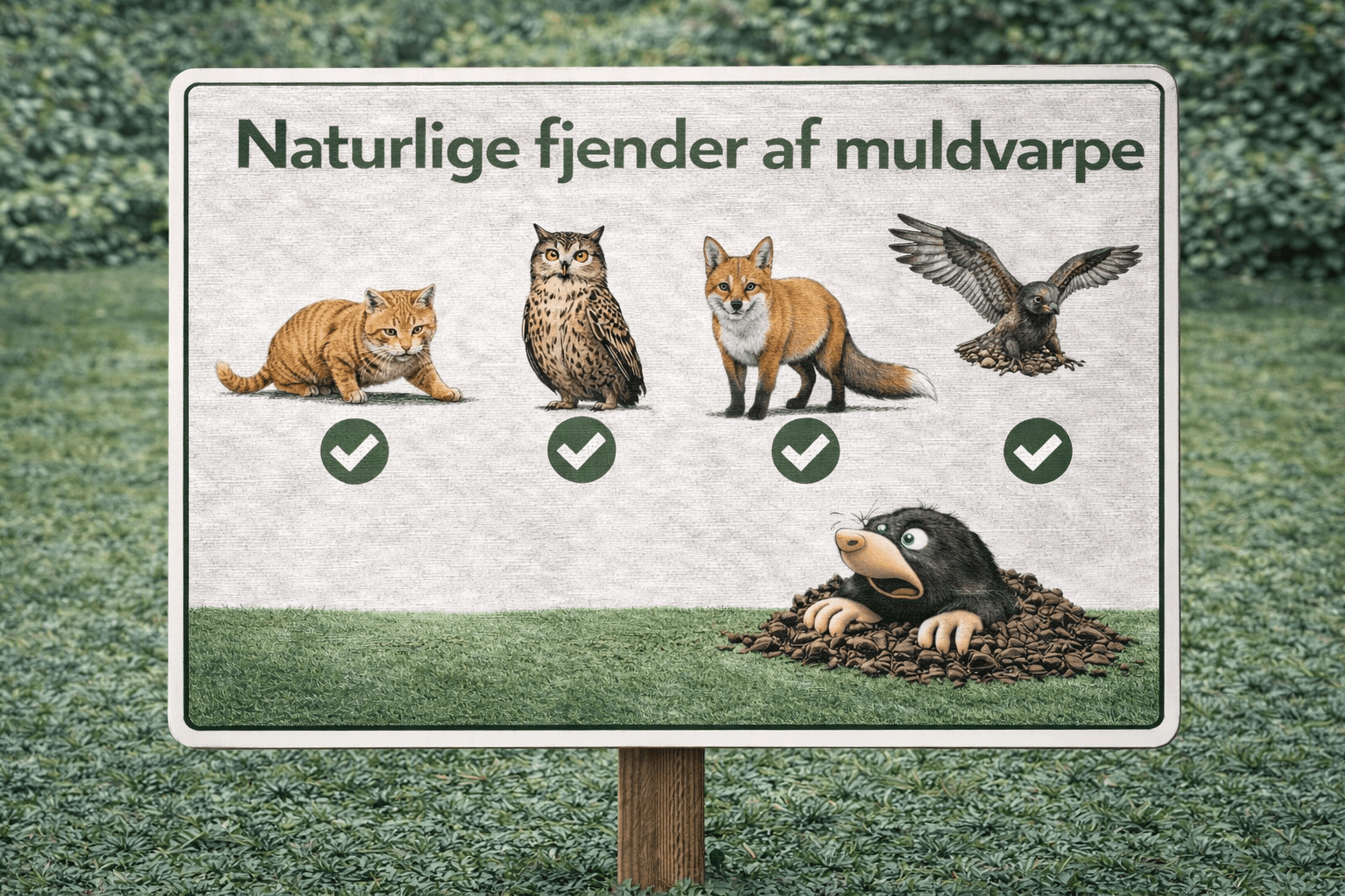 Naturlige fjender af muldvarpe – hvilke dyr tager dem?