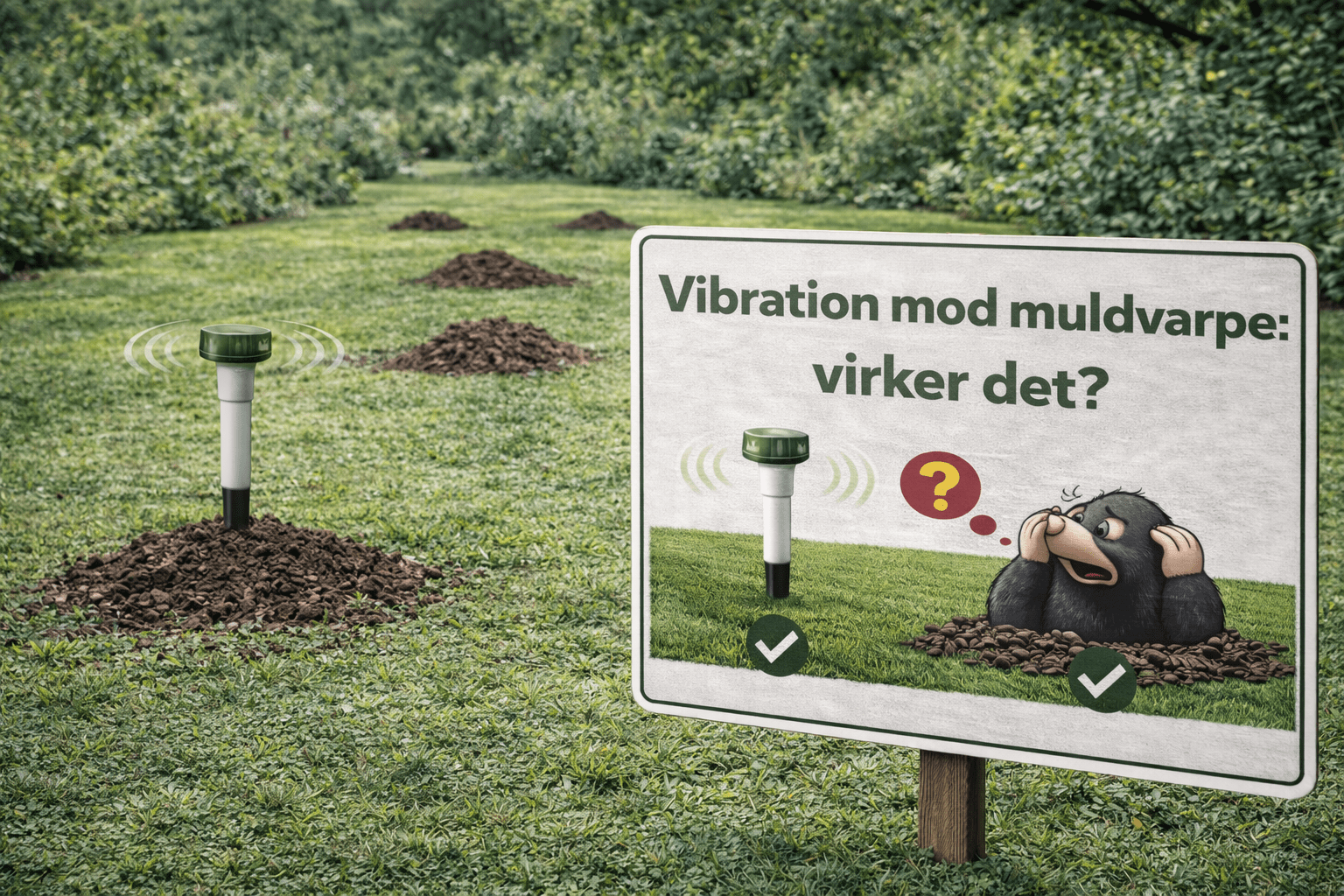 Vibration mod muldvarpe: vibrationsspyd i haven og hvad du realistisk kan forvente